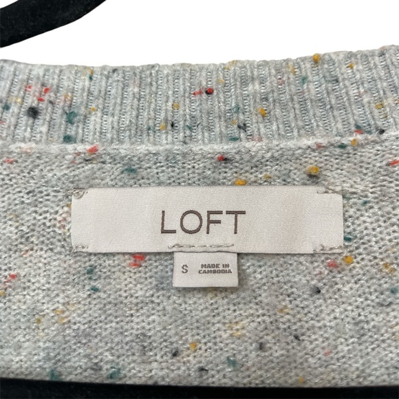 LOFT | Tunic Boat Neck Gray Speckled Sweater | Size S - Picture 4 of 8